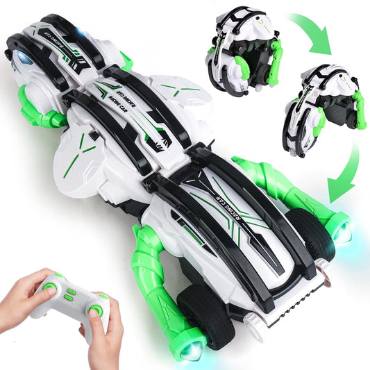 Rolling RC Stunt Car – 2.4GHz Remote Control 360° Rotating Stunt Racing Car with Lights, 6-Channel Control & Rolling Action