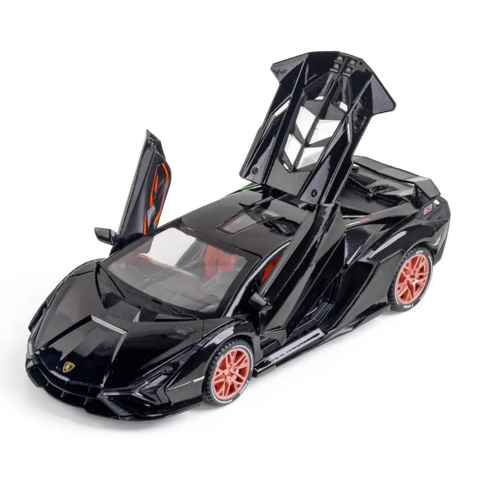 1:24 scale Lamborghini-Inspired Die-Cast Supercar Model – Black Edition