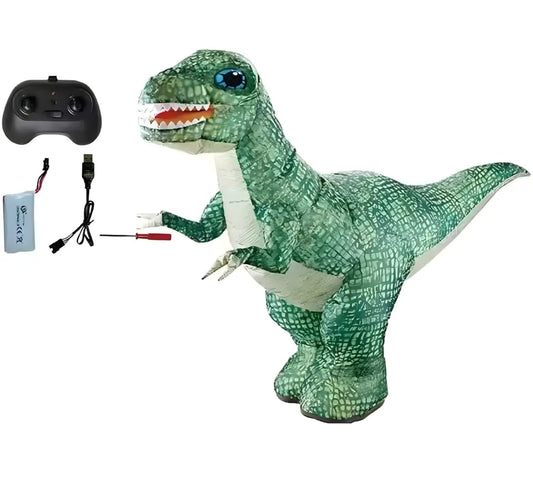 90 CM Inflatable Remote Control Dinosaur Toy for Kids | Interactive Walking RC Dino with USB Rechargeable Battery