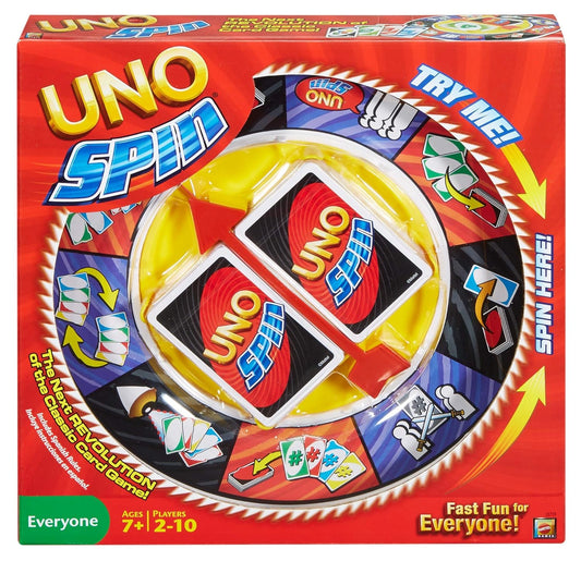 UNO Spin Card Game | Spinning Action Family Board Game for Kids & Adults