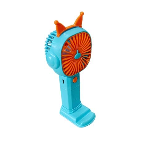 2-in-1 Rechargeable Handheld Fan with Mobile Holder – USB Portable & Silent