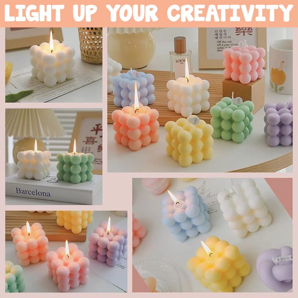 DIY Scented Bubble Candle Making Kit ((Make 4 Candles)