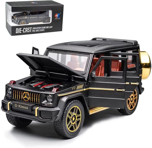 1:24 scale Mercedes-Benz G-Class Die-Cast Pull Back Car – Black & Gold