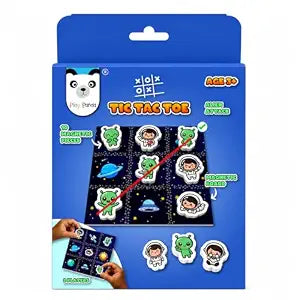 Magnetic Tic Tac Toe Alien Attack Board Game for Kids 3+ Years | Magnetic Grid & Pieces | Fun Strategy Matching Game | Preschool Educational Brain Game | Family Learning Activity Toy.