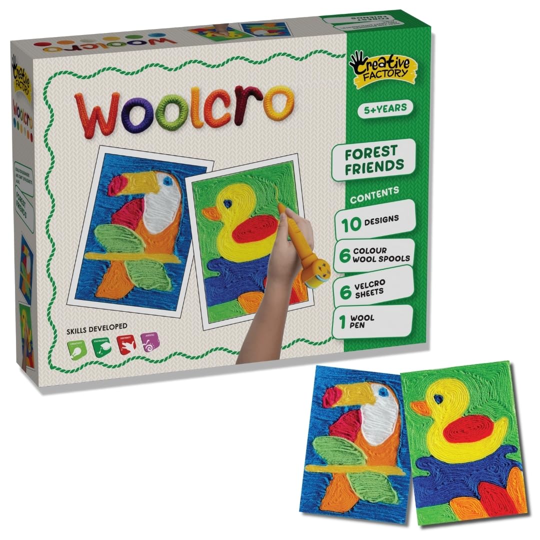 Creative Factory Woolcro - Forest Friends, Art and Craft kit for Girls