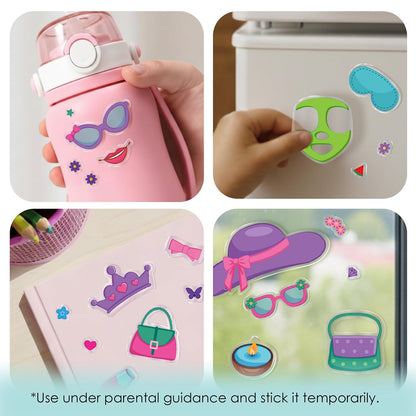 Reusable Sticker Hair & Makeup | Pretend Play for Girls | DIY
