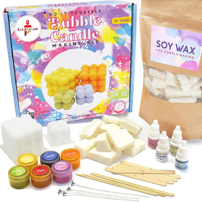 DIY Scented Bubble Candle Making Kit ((Make 4 Candles)