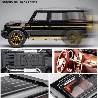 1:24 scale Mercedes-Benz G-Class Die-Cast Pull Back Car – Black & Gold