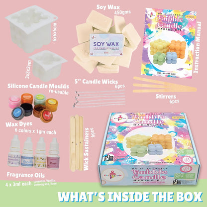 DIY Scented Bubble Candle Making Kit ((Make 4 Candles)