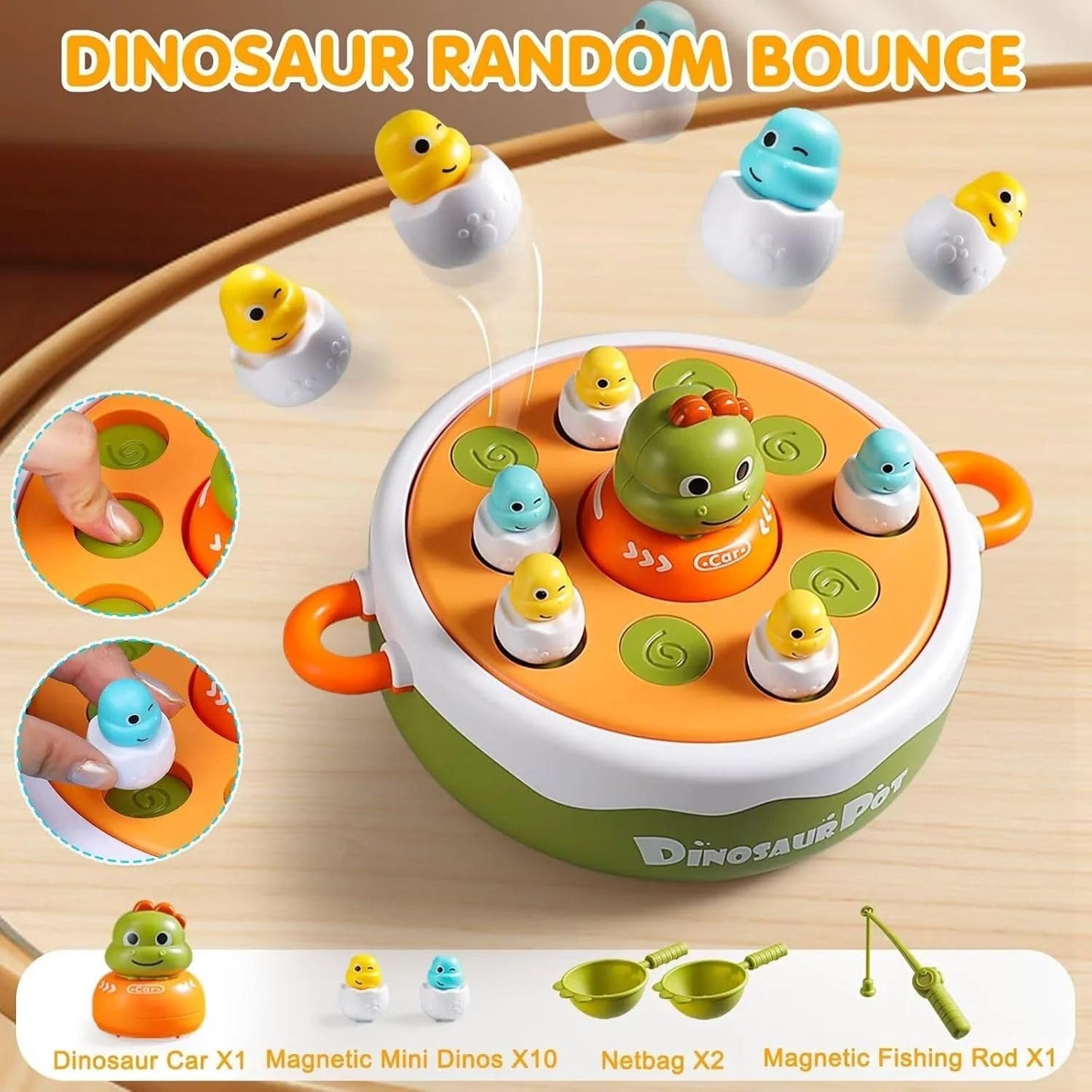 Dinosaur Turntable Toy for Children - catching and fishing game