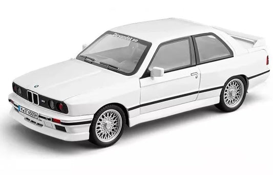 1:24 scale BMW E30 M3-Inspired Die-Cast Model Car – Classic White Edition
