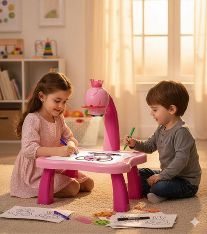 Educational Drawing Projection Table Toy Set for Kids - Creative Tracing Learning Projector Desk