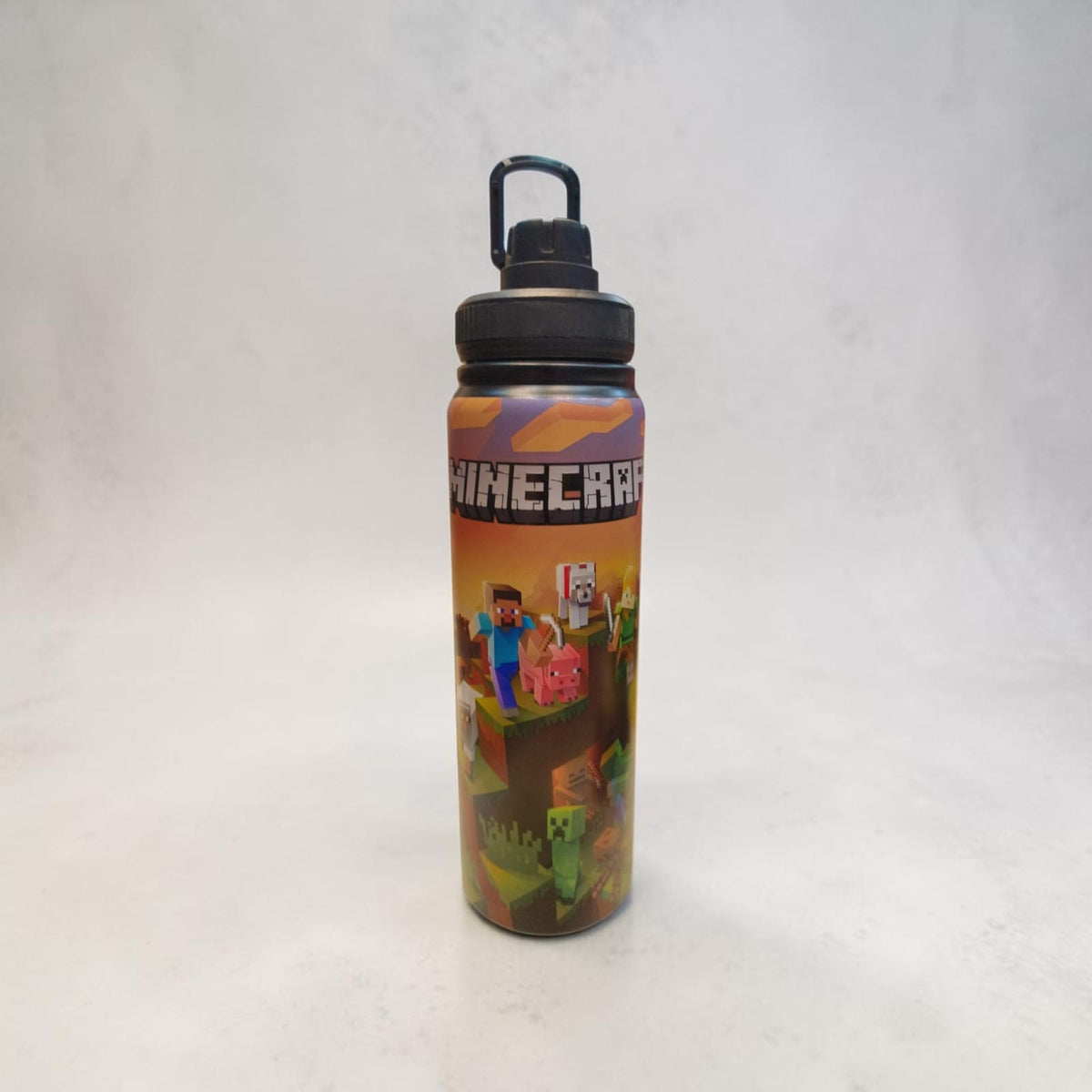 Minecraft Water Bottle – Printed Gaming Design (850 ML)