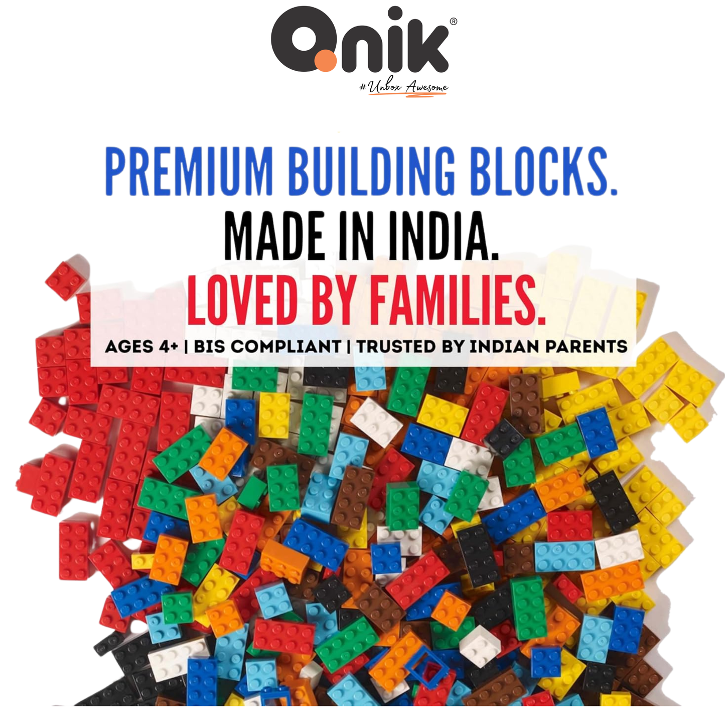 Box of Blocks – 500 Pieces Building Blocks Set for Kids