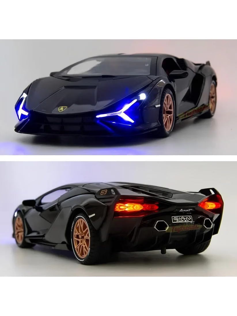 1:24 scale Lamborghini-Inspired Die-Cast Supercar Model – Black Edition