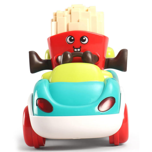 Push and Go Musical Funny Food Car Toy| Mr Fries Character Vehicle|