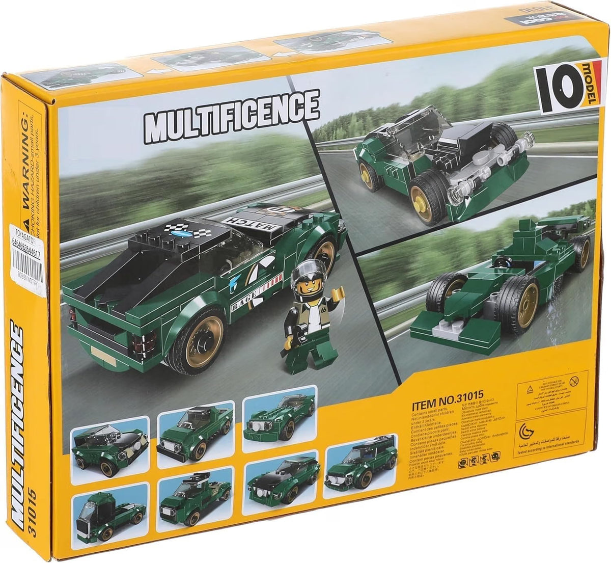 Bricks Racing Multificence Block Kit (195+ Pieces)