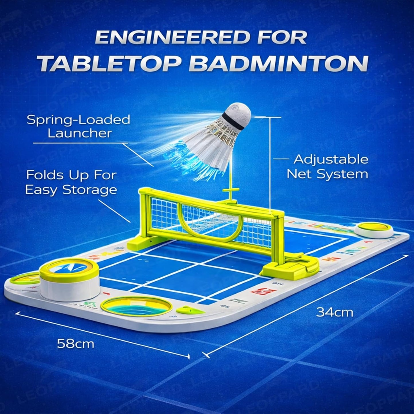 Tabletop Badminton Battle Game for kids – Interactive Indoor Sports Set