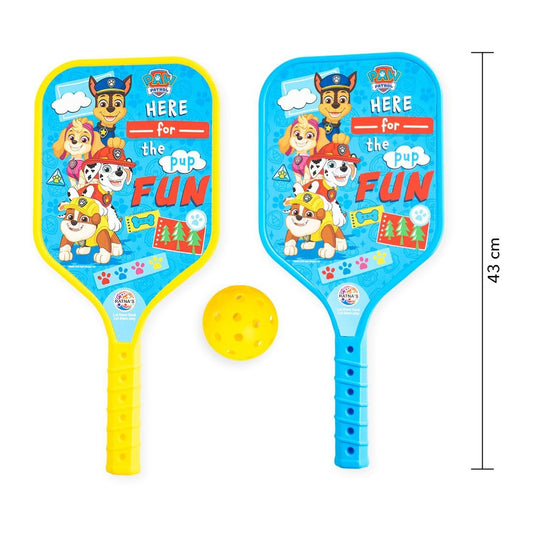 Paw Patrol Pickleball Kit, 2 Player Game, 2 Paddles with 1 Ball, Durable Lightweight Pickle Ball Racket Set