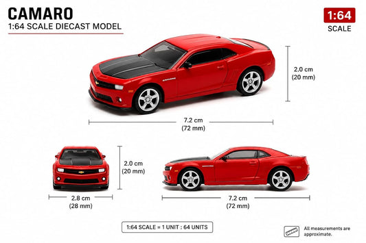 1:64 CCA Chevrolet Camaro SS Collectible die cast car - Red