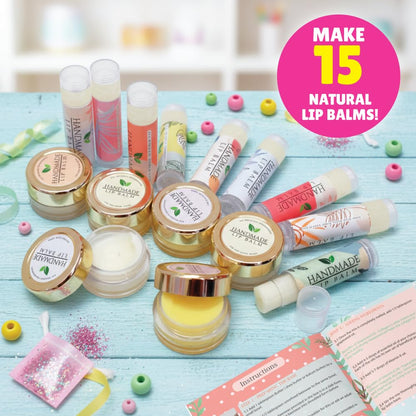 DIY Lip Balm Making Kit - Make 15 Lip Balms with Shea & Kukum Butter