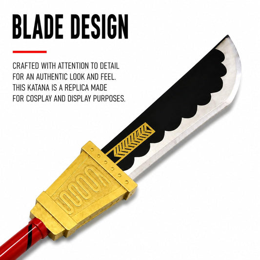 Whitebeard Bisento Polearm Replica 150cm | One Piece Edward Newgate Weapon | Life Size Anime Display Weapon