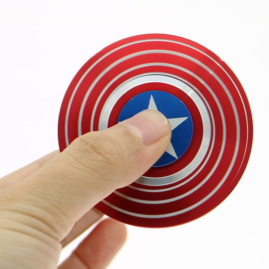 Captain Shield Spinner – Superhero Metal Fidget Toy