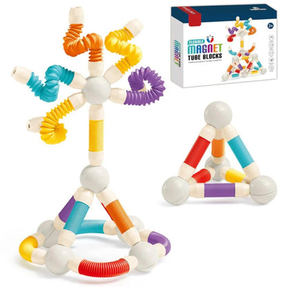 Flexible Magnetic Sticks Building Blocks for Kids – 25 Pcs Puzzle Games for Kids