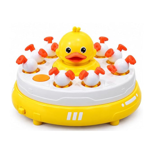 Funny Duck Launch Turntable| Duck Whack- a- Mole Electronic Catching Game Toy for Kids.