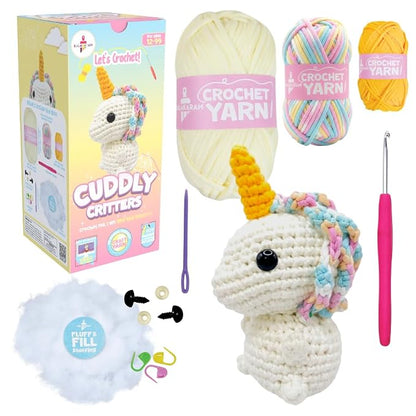 Cuddly Critters Crochet Kit – Unicorn!