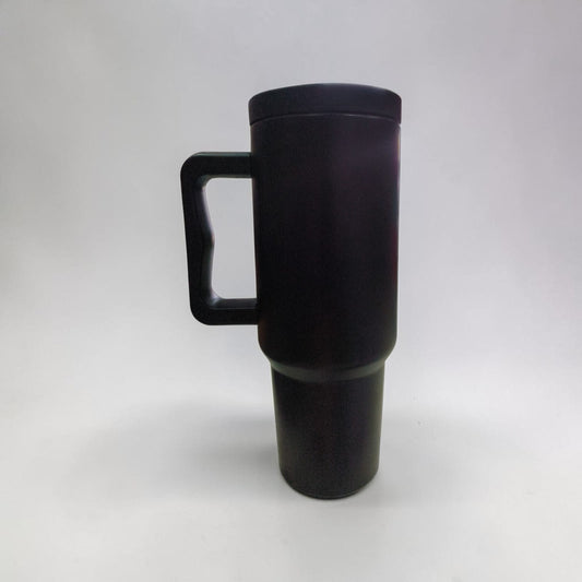 Black Insulated Large Handle Tumbler with Secure Lid - 1.18 L
