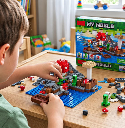 Building Bricks Set for Kids Island scene (252+ Pieces)