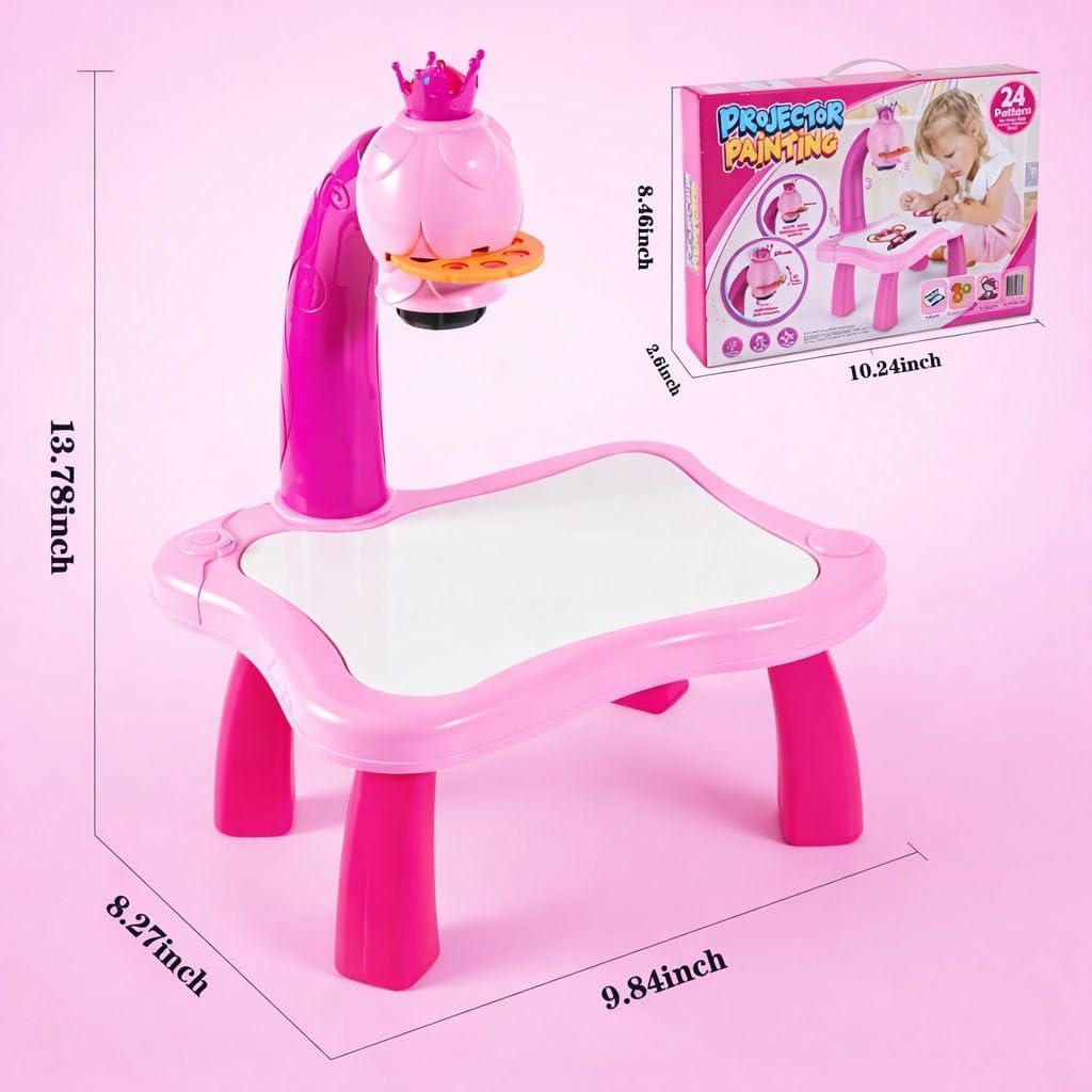 Educational Drawing Projection Table Toy Set for Kids - Creative Tracing Learning Projector Desk