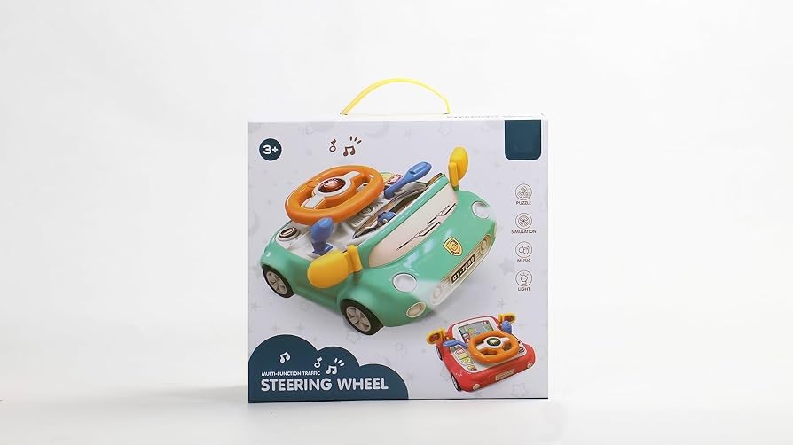 Steering Wheel Baby Racing Car with Realistic Sound and Light