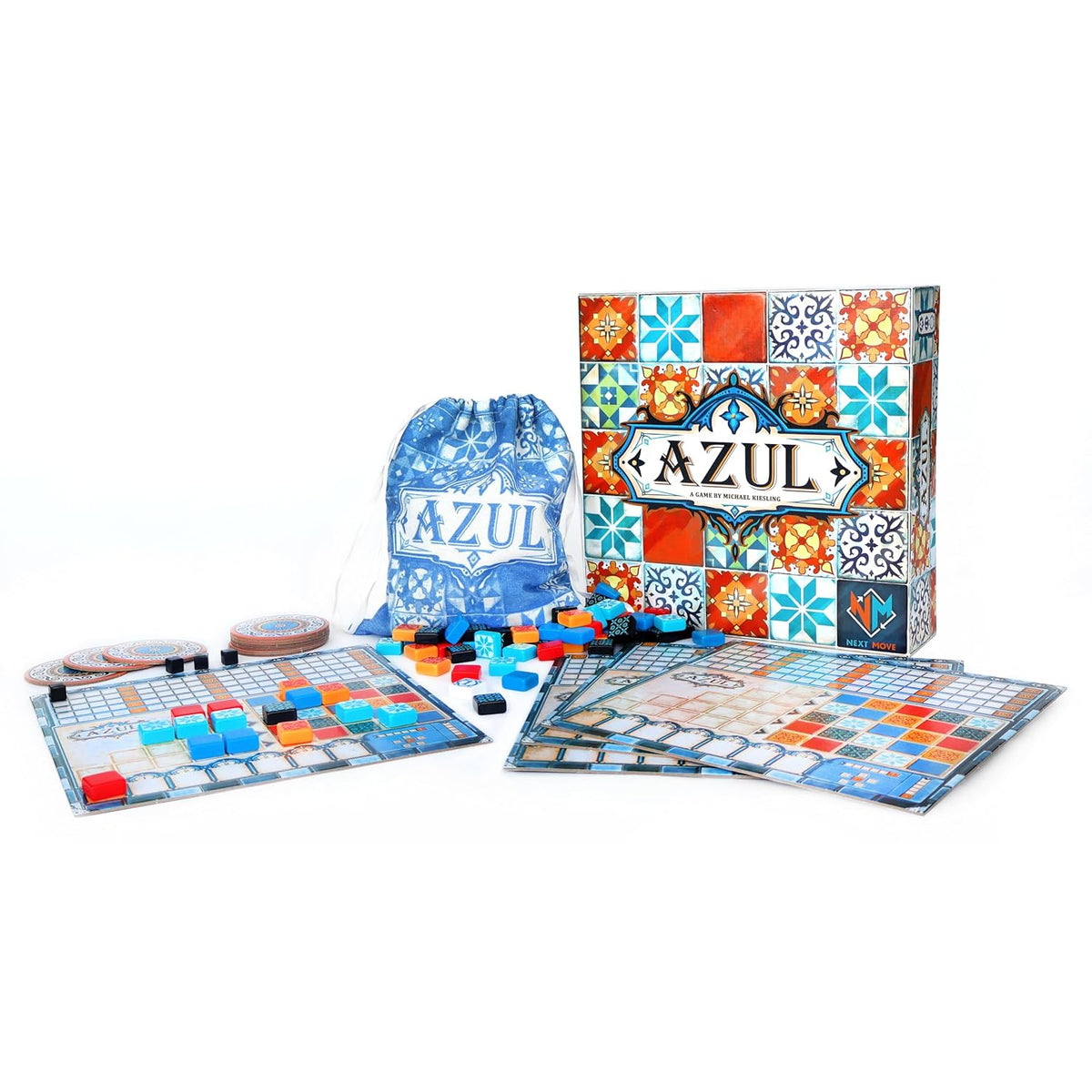 Azul-Board Game Strategy-Board Mosaic-Tile Placement Family-Board for Adults and Kids Ages 8 up 2 to 4 Players