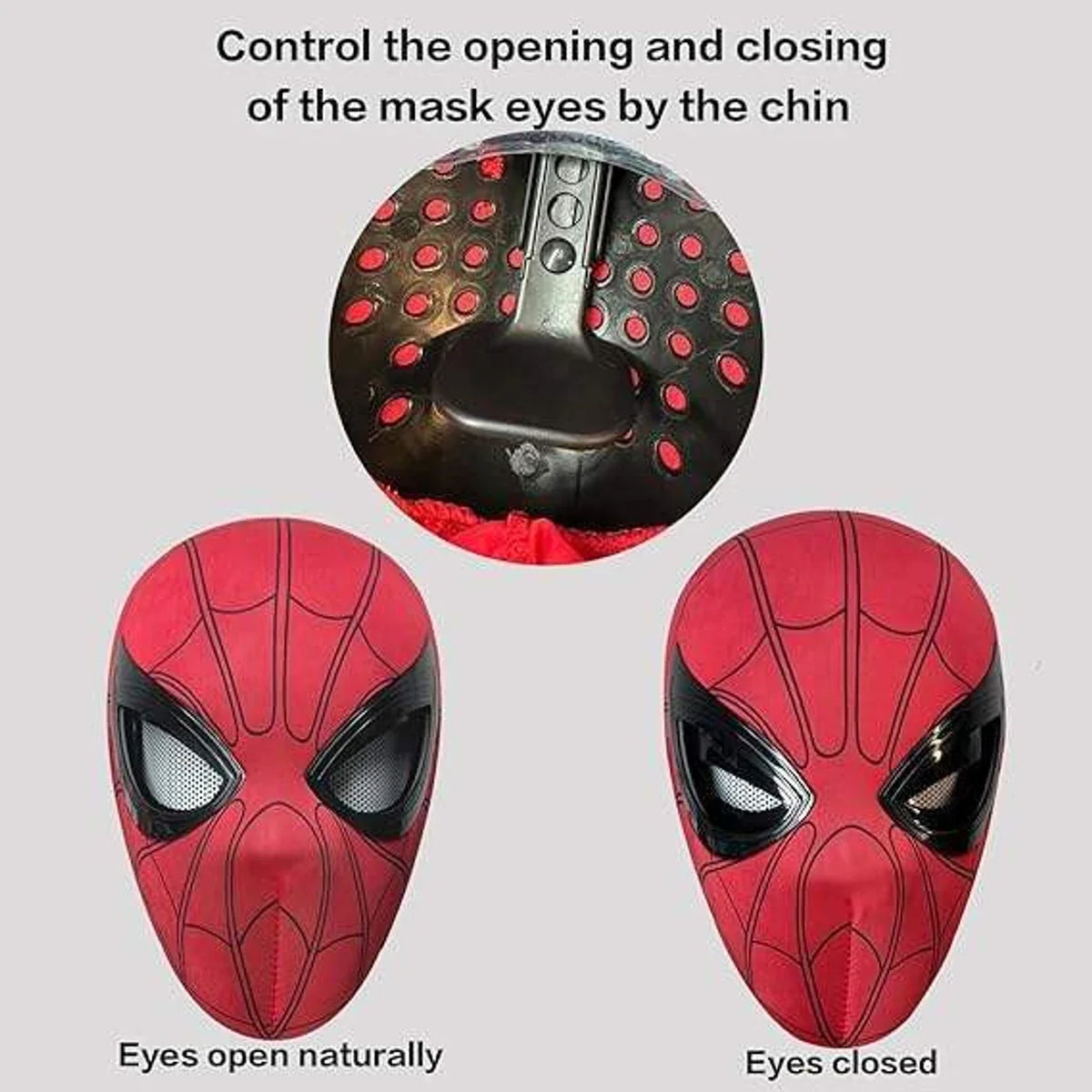 The Amazing Spider-Man Mask Glowing Eye & Jaw-Controlled Motion