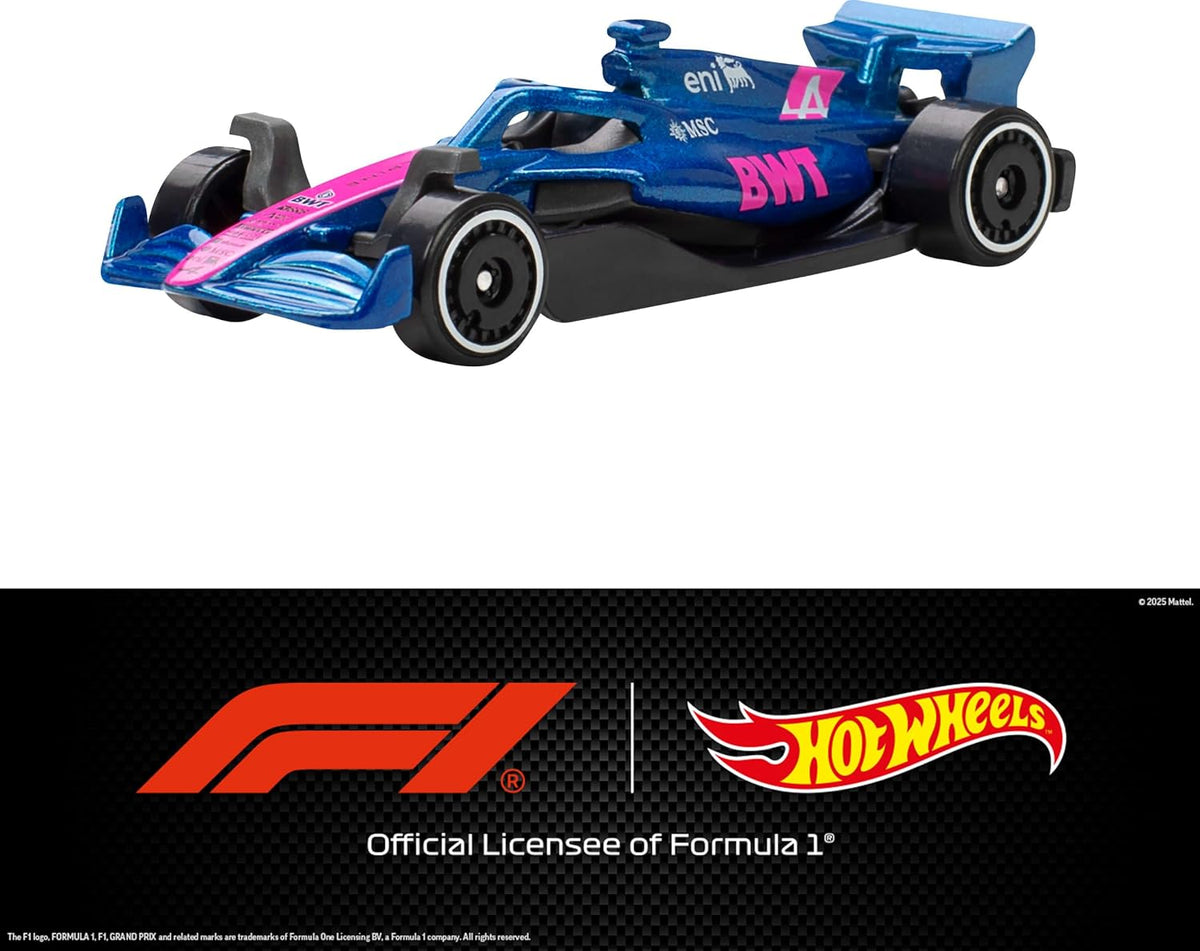 Hot Wheels 1:64 Scale 5-Pack Formula 1 Die-Cast Toy Cars, Set of 5 Officially Licensed