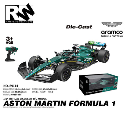 1:14 Scale Aston Martin Aramco Formula One Team RC Racing Car with Remote Control,