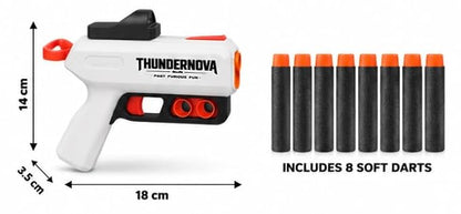 ThunderNova Foam Dart Blaster Gun for Kids with 8 Foam Darts