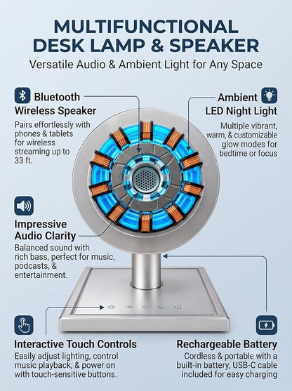 Iron Man Arc Reactor – Proof That Tony Stark Has a Heart | Bluetooth Music Speaker with LED Lights