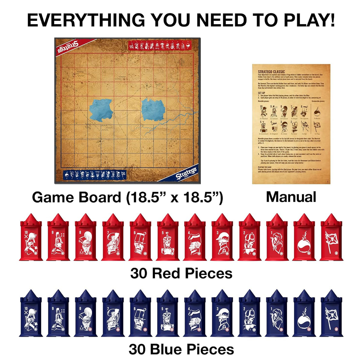 Stratego Original - Classic Strategy Board Game for Kids, Teens & Adults