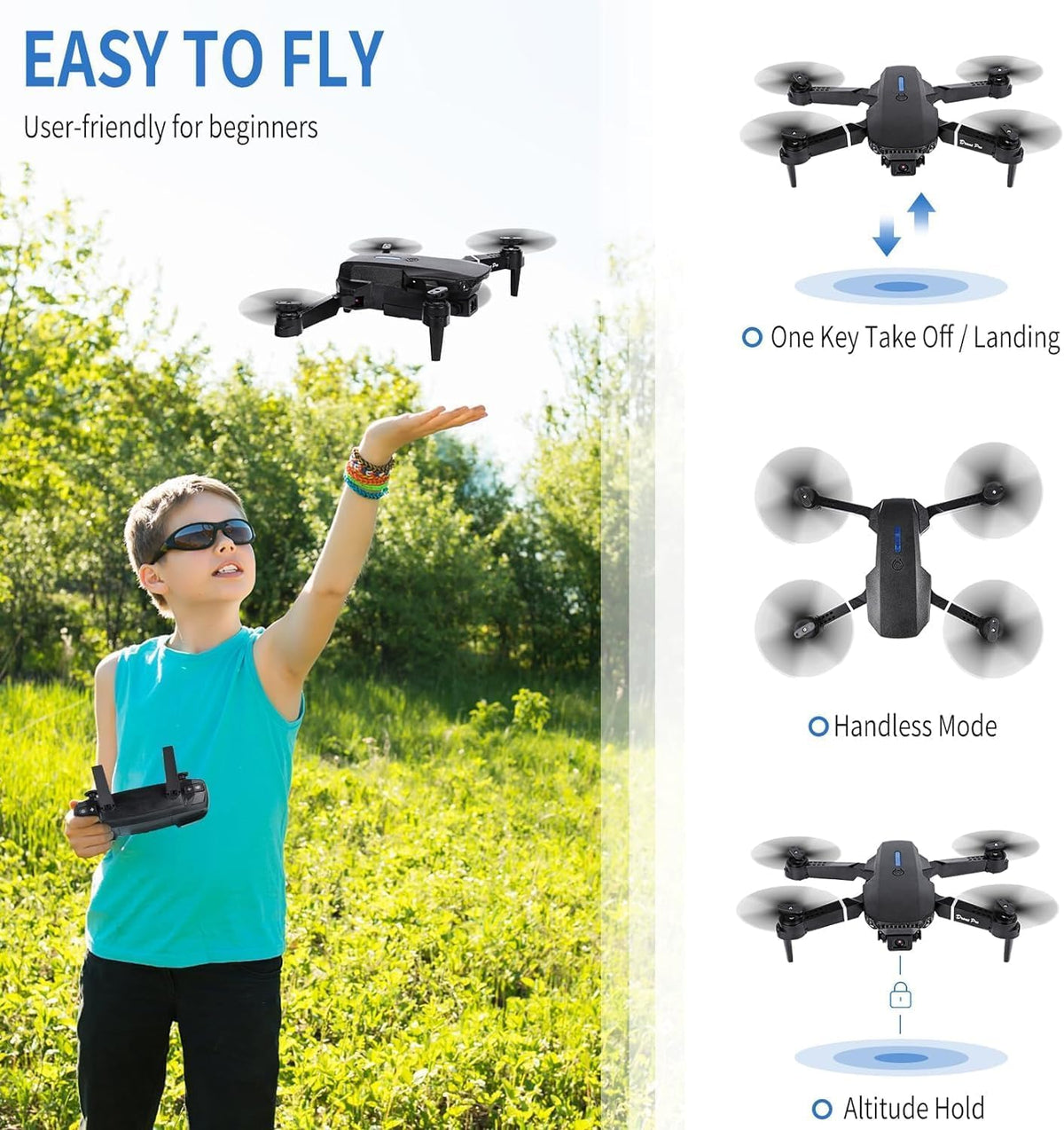 E88 pro plus drone - Black