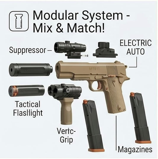 Electric Gel Bead Blaster Toy Gun with Light & Sound Effects