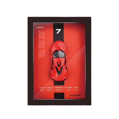 3D Supercar Wooden Frame – Luxury Car Wall Decor/ Collectibles