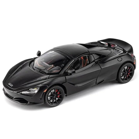 Mclaren 720 Diecast Metal Pull Back Car with 6 Openable Doors with Sound and Light Toy Decoration car Best Gift Toys for Kids 【Colors as Per Stock】