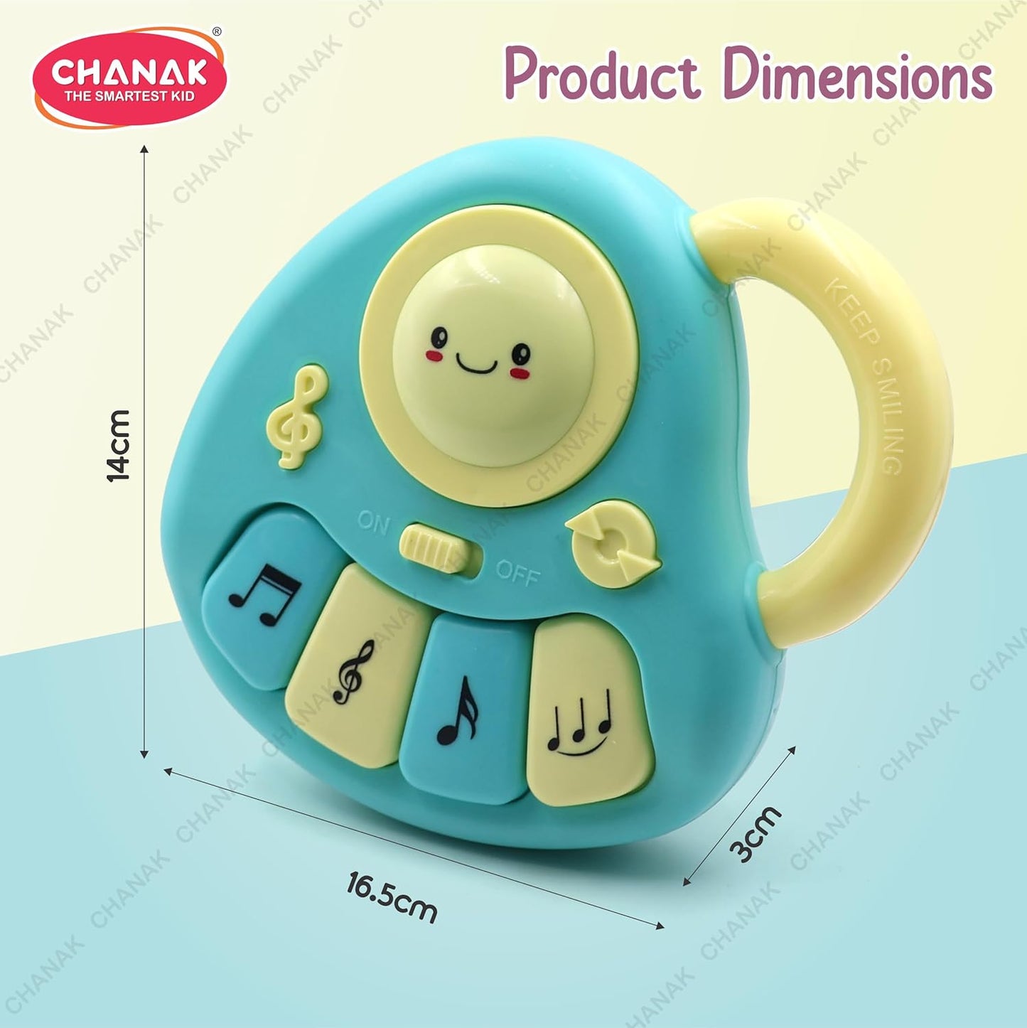 Baby Piano Musical Infant Toy 4 Key Nodes with 31 Music melodies Includes Learning Numbers & Shapes