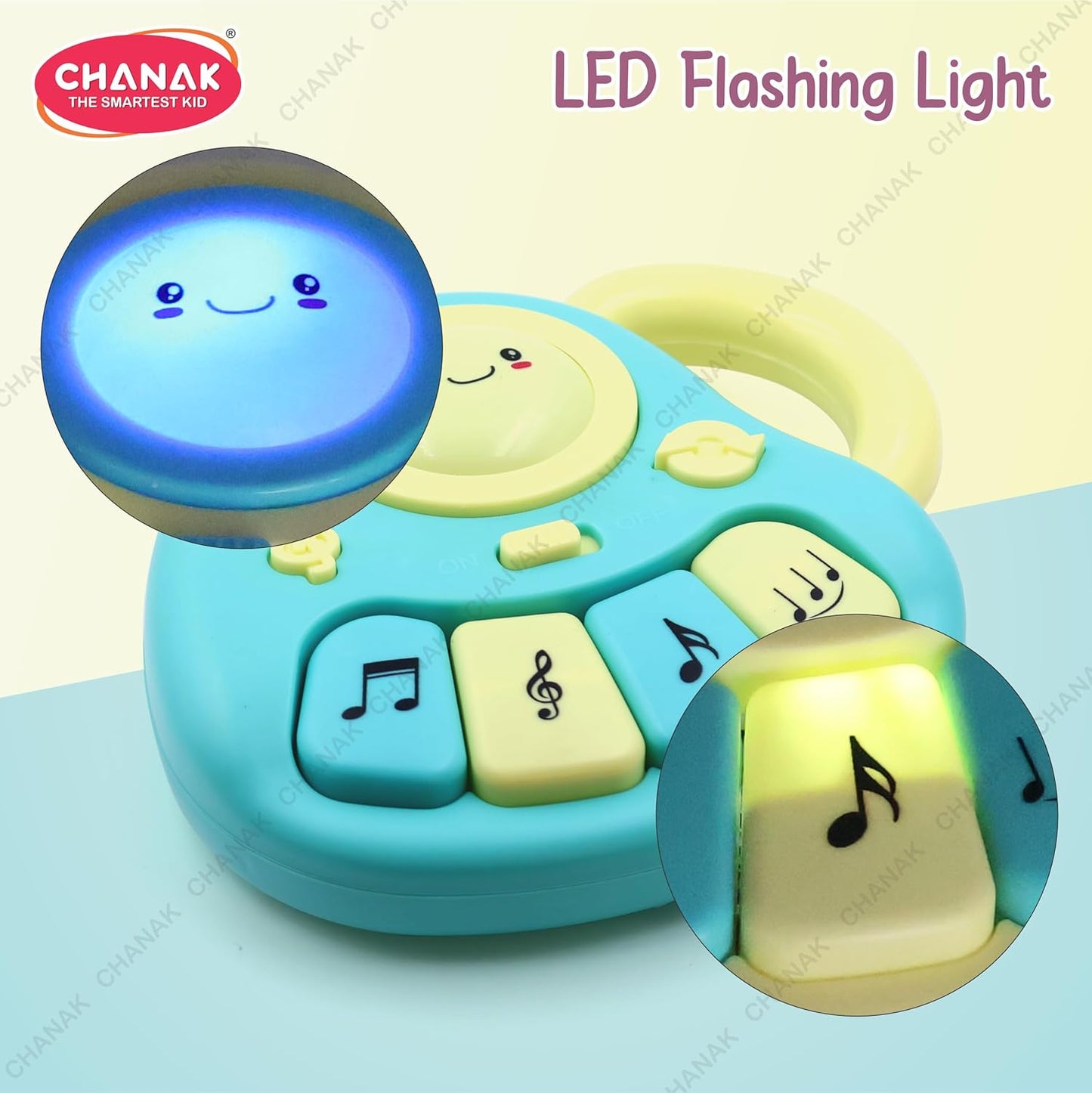Baby Piano Musical Infant Toy 4 Key Nodes with 31 Music melodies Includes Learning Numbers & Shapes