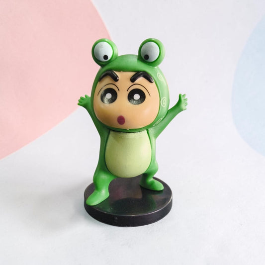 Shinchan Frog Costume Figurine – Cute Cartoon Collectible ( 9 CM)