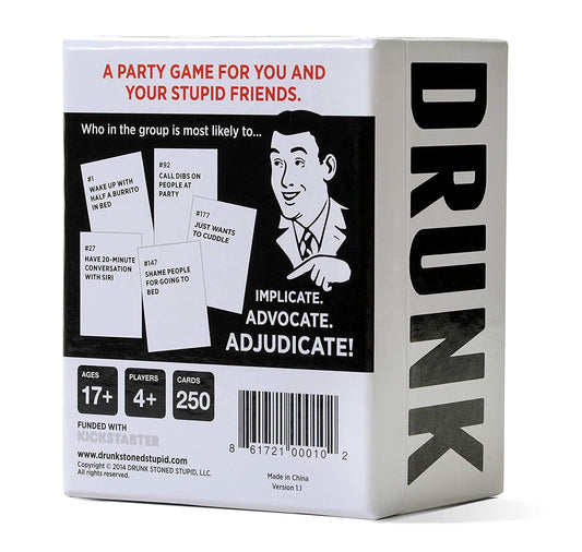 Drunk Stoned OR Stupid Party Card Game