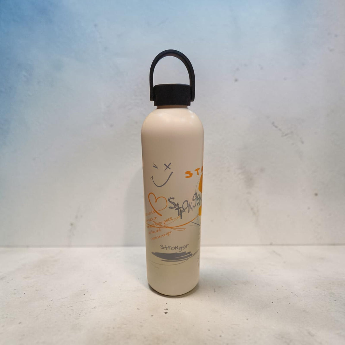 Motivational "Stronger" Stainless Steel Water Bottle  (800 ML)
